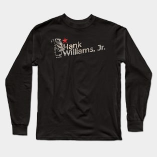 Hank Williams, Jr. - Vintage Microphone Long Sleeve T-Shirt